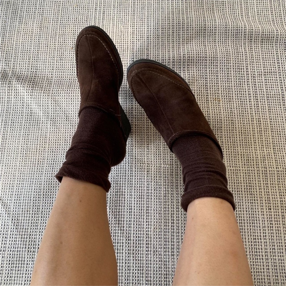 suede clog